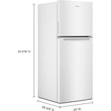 Wholesale-Whirlpool WRT112CZJW 24 Inch Counter-Depth Top Freezer White-Refrigerators-Electro Vision Inc