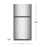 Wholesale-Whirlpool WRTX7421TZ Wide Top Freezer Refrigerator with Total Coverage Cooling 32.8in-Refrigerator Freezer-Electro Vision Inc