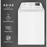 Wholesale-Whirlpool WTW4107SW Top Load Washer with 2-in-1 Removable Agitator 4.2 - 4.3 Cu. Ft-Washer-Electro Vision Inc