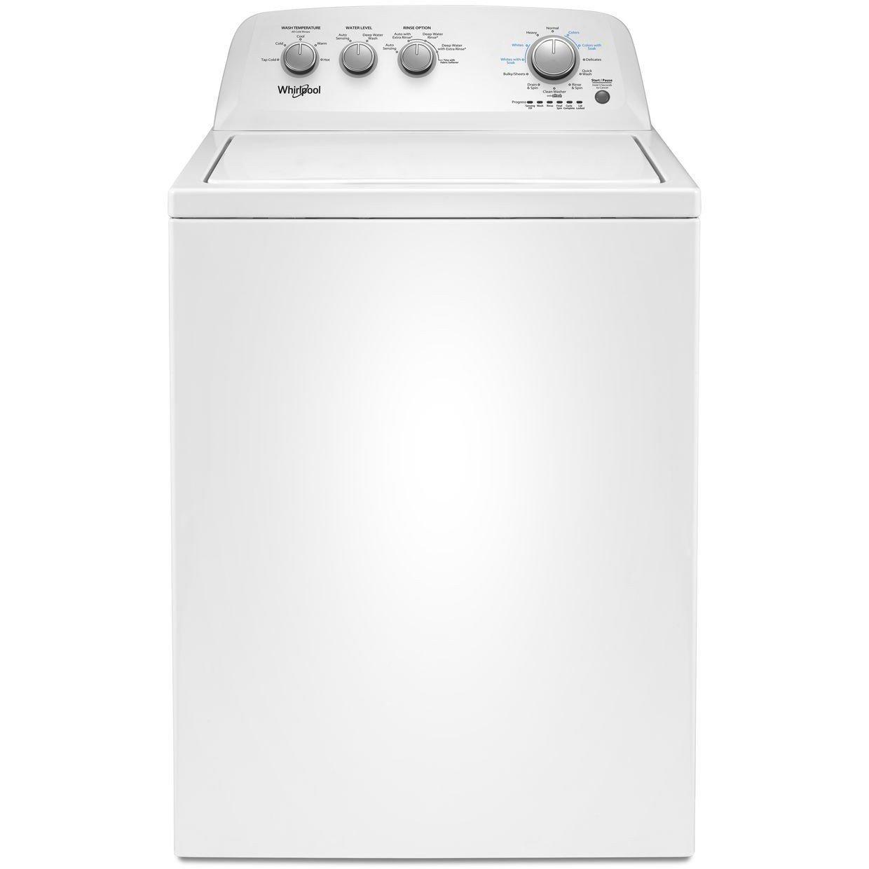 Wholesale-Whirlpool WTW4850HW Top Load Washer 3.9 cu ft No Agitator White-Washer-Electro Vision Inc