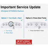 Wholesale-Whirlpool WTW4855 Top Load Washer with Agitator 3.8 Cu Ft - White-Washers-Electro Vision Inc
