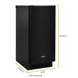 Wholesale-Whirlpool WUI75X15HB 15-inch Ice Maker with Clear Ice Technology-Electro Vision Inc