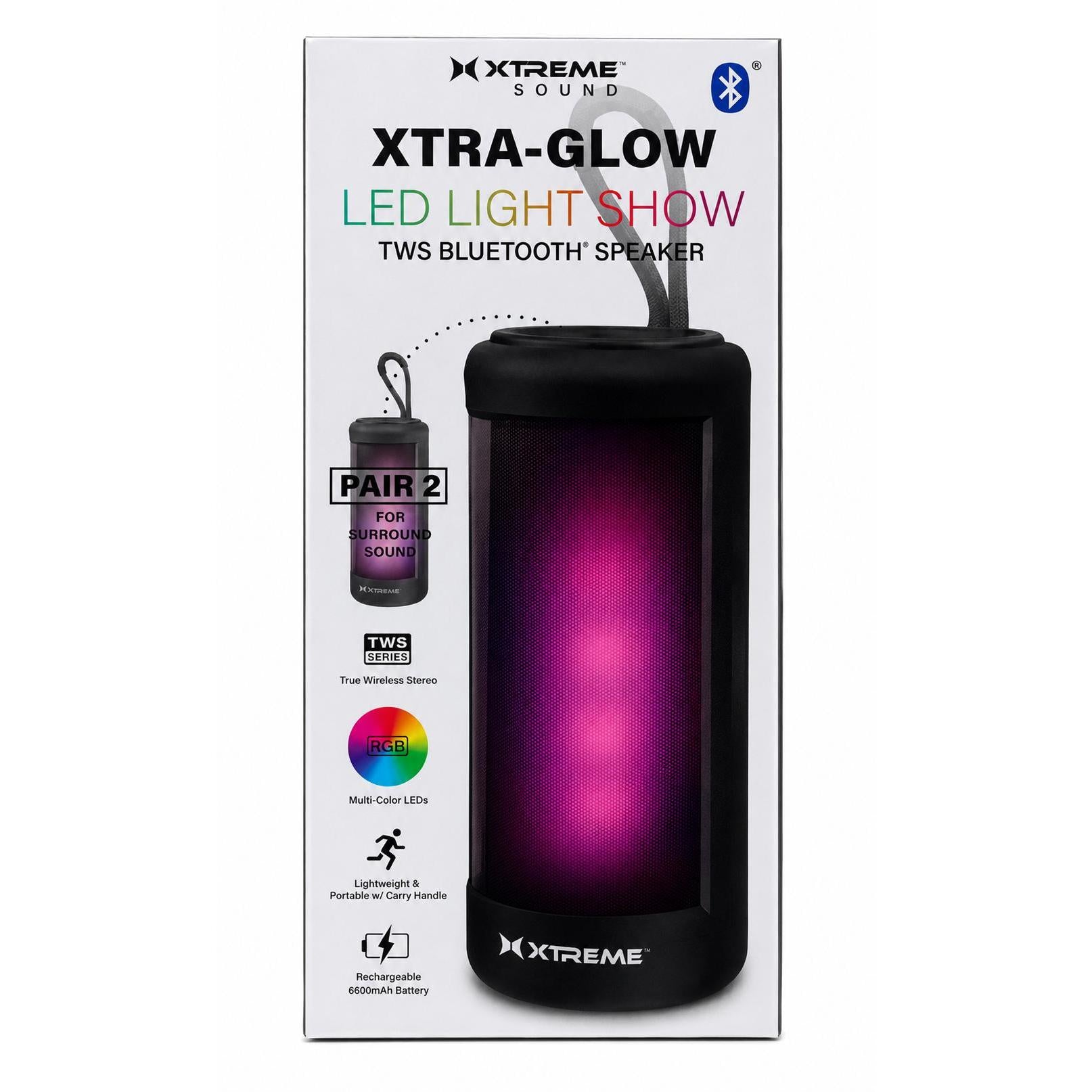 Wholesale-Xtreme XBS91082BLK RGB Bluetooth Speaker-Bluetooth Speaker System-Electro Vision Inc