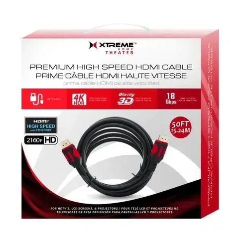 Wholesale-Xtreme XHV11027BLK - 50ft Premium HDMI High Speed Cable-HDMI Adapter-Electro Vision Inc