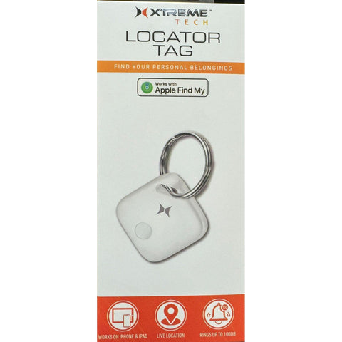 Wholesale-Xtreme XMF8-1002-WHT Smart Locator Tag - Works with Apple Find My, Live Location, Loud 100dB Ring-Smart Tag-Electro Vision Inc