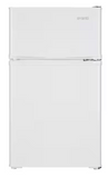 Avanti RA31B0W 2 Door Mini Fridge, Auto Defrost, True Top Freezer, 3.1 CF