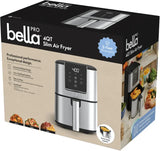 Bella 90235 PRO - 4-qt. Touchscreen Slim Air Fryer - Stainless Steel