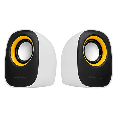 ARGOM ARGSP1020 MULTIMEDIA SPEAKER, WHITE-ORANGE