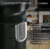 Lasko T42950 Wind Curve Tower Fan with Fresh Air Ionizer - 42"