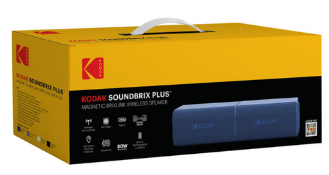 Kodak SoundBrix Magnetic Speakers Plus (Set of 2) - Blue