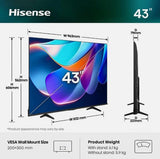 Hisense 43A6SV Class A6 Series Full HD Vidaa TV 43"