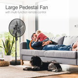 Lasko S20620 Pedestal Fan with Remote, black METAL GRILL