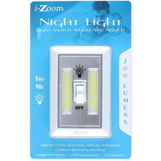 Wholesale-i-Zoom FL2001224 Light Switchw / 3AAA / Adhesive / 2 Magnets 200 Lumen-Light Switch-Electro Vision Inc