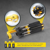 Wholesale-i-Zoom FL81012 Multi Function 8-in-1 Screwdriver w/Flashlight & 3AAA-Screwdriver Set-Electro Vision Inc