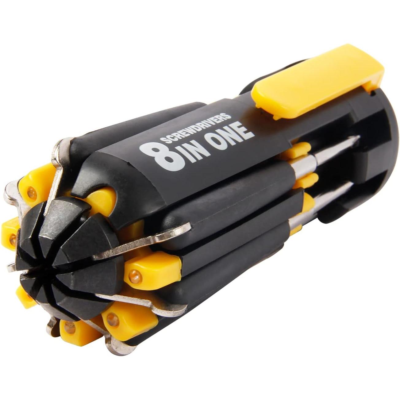 Wholesale-i-Zoom FL81012 Multi Function Screwdriverw/Flashlight & 3AAA -8 in 1-Electro Vision Inc