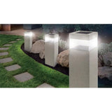 Wholesale-i-Zoom WMSR12006 Solar Square Concrete Bollard Light - 1 pack-IZ-WMSR12006-Electro Vision Inc