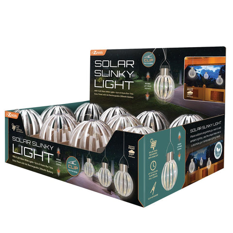 Wholesale-i-Zoom WMSS50012 Solar Slinky Light with 5 LED String Lights-LED Light-Electro Vision Inc