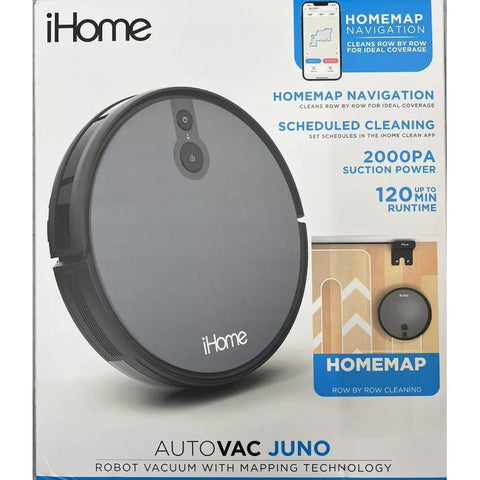 Wholesale-iHome IHRV9BLKRA Autovac Robot Roomba Vaccum Black-Electro Vision Inc