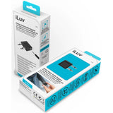 Wholesale-iLUV I113BK Airline Audio Adaptor - Black-Audio Adapter-Electro Vision Inc