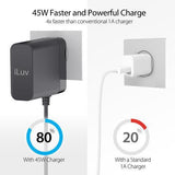 Wholesale-iLuv AD545CULBK charger w/USB C cable 45W PD AC-Electro Vision Inc