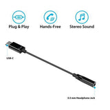 Wholesale-iLuv I115ADBK USB-C to 3.5 mm Headphone Jack Adapter-Audio Adapter-Electro Vision Inc