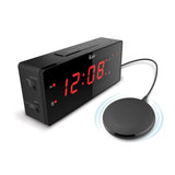 Wholesale-iLuv TSBOOMWULBK Dual Alarm Clock with 1.4" Jumbo Display Bed Shaker-Alarm Clock-Electro Vision Inc