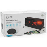 Wholesale-iLuv TSBOOMWULBK Dual Alarm Clock with 1.4" Jumbo Display Bed Shaker-Alarm Clock-Electro Vision Inc