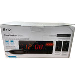 Wholesale-iluv TS5QWULBK - TimeShaker-Wireless Charging Alarm Clock w/ Jumbo Display, Radio-Alarm Clock-Electro Vision Inc