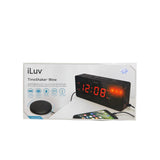 Wholesale-iluv TS5QWULBK - TimeShaker-Wireless Charging Alarm Clock w/ Jumbo Display, Radio-Alarm Clock-Electro Vision Inc