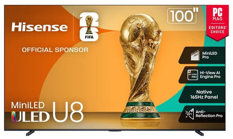 Hisense 100QD65QF Class U8 Series Mini LED ULED 4K Google TV 100"