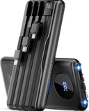 Joyfar JFPB01 Power Bank 10000mAh w/ Built-In Charging Cables & LED Display