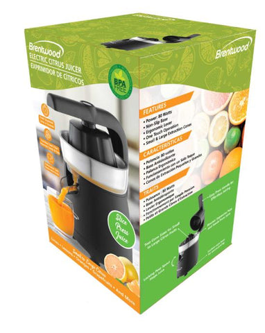Brentwood J26BK Electric Citrus Juicer 80W - Black