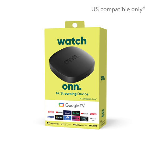 onn. 2345A Google TV 4K Streaming Box UHD Resolution