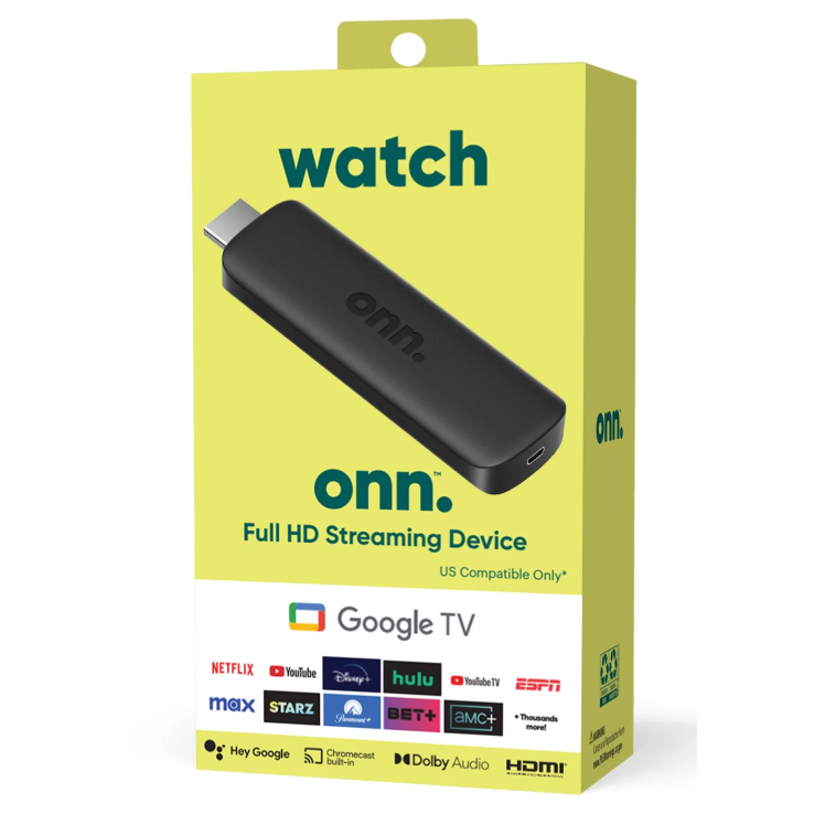 Wholesale-onn. 2416A Google TV HD Streaming Stick 1080p Resolution-Electro Vision Inc