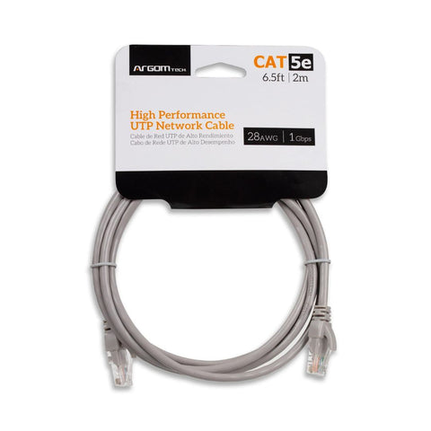 ARGOM ARG-CB-1502
 NETWORK CABLE CAT5E 6.5F/ 2M GREY