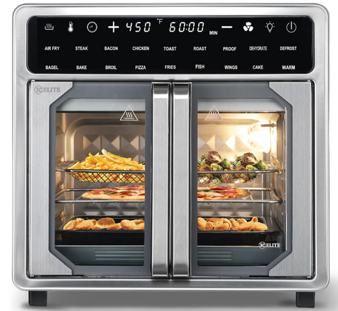 Kitchen Elite AFO110FD French Door Air Fryer Oven 16 Qt - Stainless Steel