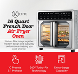 Kitchen Elite AFO110FD French Door Air Fryer Oven 16 Qt - Stainless Steel