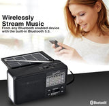 Wholesale-Supersonic SC1180BT 6-Band Bluetooth Radio w/ Solar-Bluetooth Radio-Electro Vision Inc
