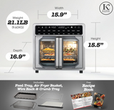 Kitchen Elite AFO110FD French Door Air Fryer Oven 16 Qt - Stainless Steel