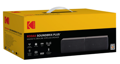 Kodak SoundBrix Magnetic Speakers Plus (Set of 2) - Black