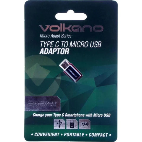 Volkano 20037-BK Micro Adapt series Type C to micro USB adaptor