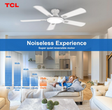 TCL HFS260H0BADWD Ceiling Fan with Light and Remote Control 52" - White