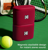 Wholesale-Kodak Dual SoundBrix Magnetic Speakers (Pack of 2) - Red-Speaker-Electro Vision Inc