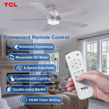 TCL HFS253JVBABSD Silver Flush Mount Celling Fan with Lights