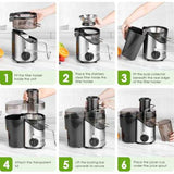 Wholesale-AICOOK AMR526 JUICE EXTRACTOR S.STEEL-Juicer-Electro Vision Inc