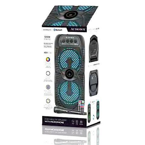 Wholesale-AUDIOBOX ABX24R Bluetooth Speaker w USB , Mic - Dual 4"-Speakers-Electro Vision Inc