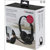 Wholesale-Aluratek - Wired USB Stereo Headset with Boom Mic - Black-Electro Vision Inc