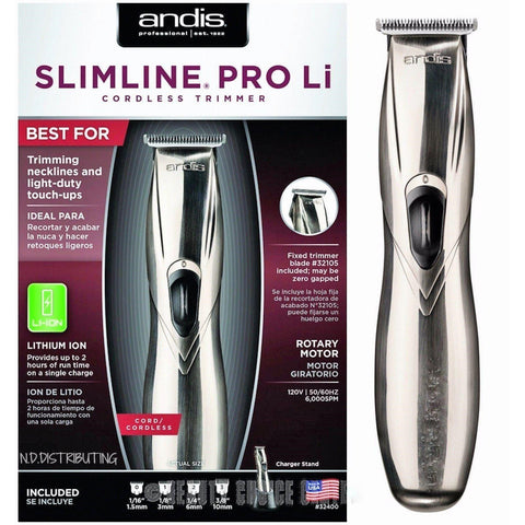 Wholesale-Andis 32400 Slimline Pro Li Cordless Lightweight Trimmer(Model D-8) 120V-Beauty and Grooming-Electro Vision Inc