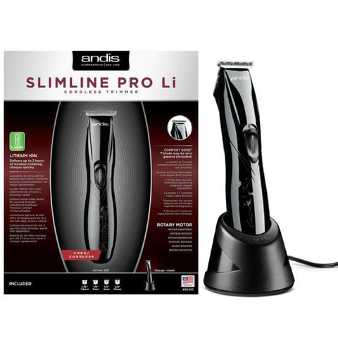 Wholesale-Andis 32475 Slimline Pro Li Cordless Trimmer Black-Beauty and Grooming-Electro Vision Inc
