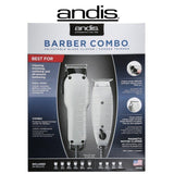Wholesale-Andis 66325 Barber Combo Clipper (Envy) & Trimmer (T-Outliner) +Attachment Combs-Beauty and Grooming-Electro Vision Inc